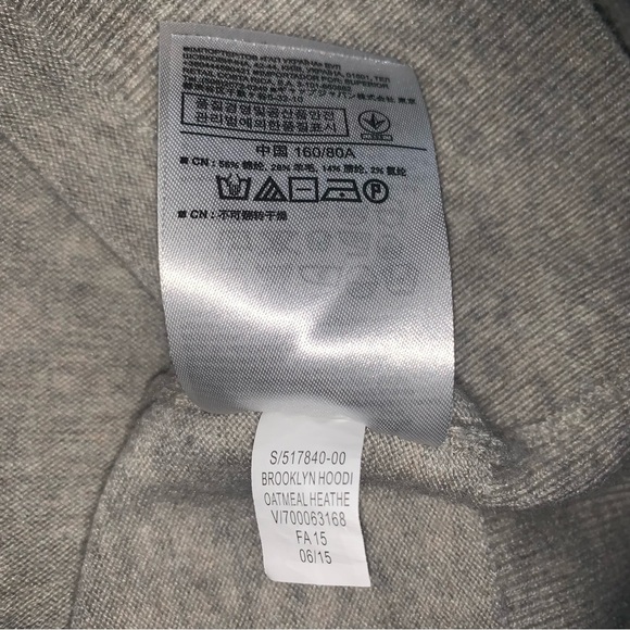 Women’s XS GAP BROOKLYN HOODIE Oatmeal Gray Soft Merino Wool Blend Sweater EXC - Picture 14 of 14